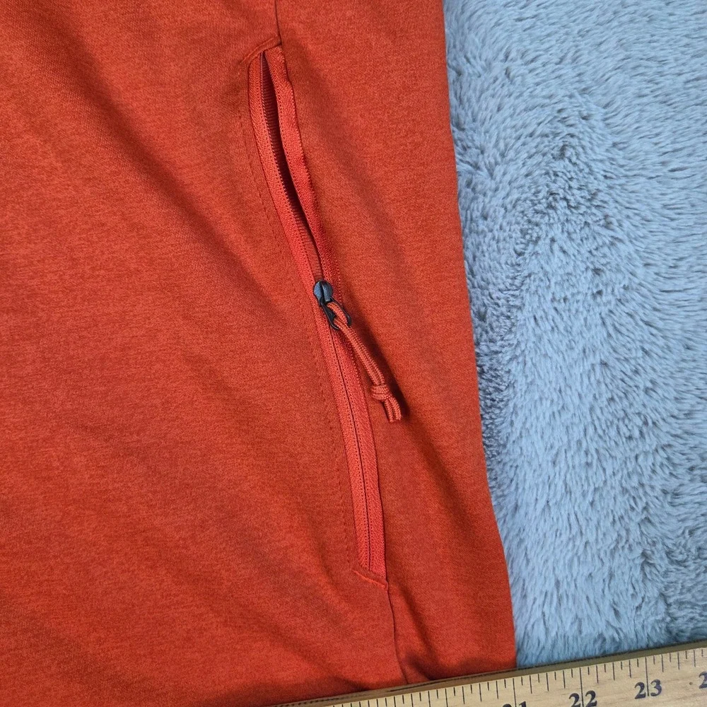 The North Face Fleece Jacket Mens L Full Zip Chest Pocket Brother's Logo Orange